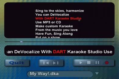 Screenshot Dart Karaoke Studio CD+G