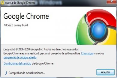Screenshot Google Chrome Canary Build