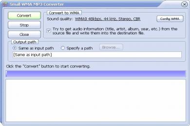 Screenshot Small WMA MP3 Converter