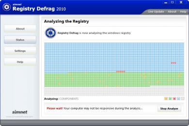 Captura Simnet Registry Defrag 2010