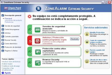 Captura ZoneAlarm Extreme Security