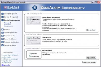 Captura ZoneAlarm Extreme Security