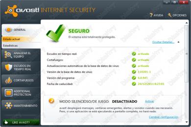 Screenshot avast! Internet Security