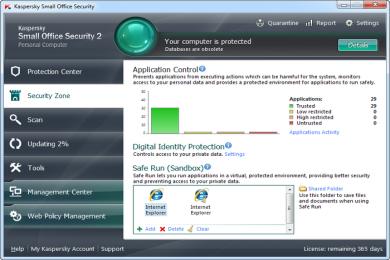 Capture Kaspersky Small Office Security