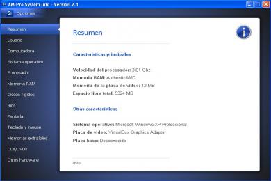 Screenshot AM Pro System Info