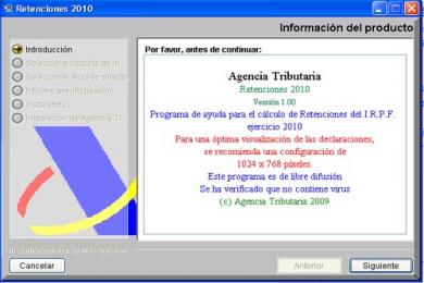 Screenshot Programa Padre - Renta 2010