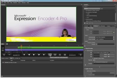 Screenshot Microsoft Expression Encoder Pro