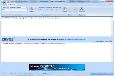 Screenshot PROMT Translation Agent
