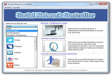 Screenshot Social Network Controller