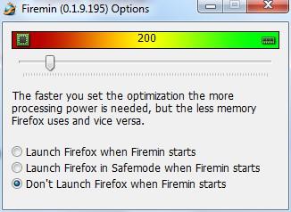 Screenshot Firemin Firefox Booster