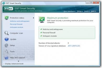 Screenshot ESET Smart Security