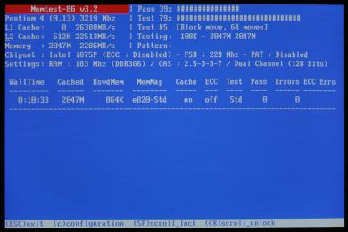 Cattura Memtest86