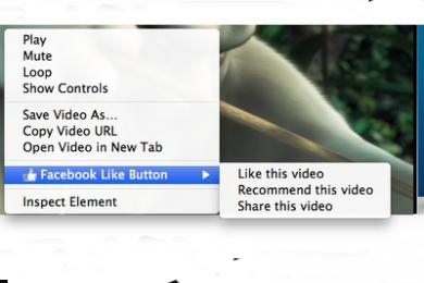 Screenshot Facebook Like Button