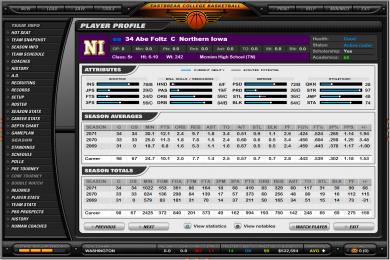 Screenshot Fast Break College Basketball