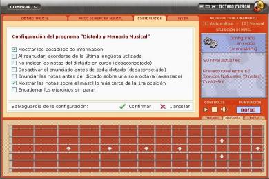 Screenshot Dictado y Memoria Musical