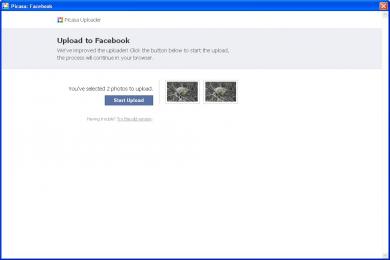 Screenshot Picasa Uploader for Facebook