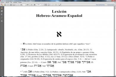 Screenshot Wörterbuch/Übersetzer Aramäisch-Spansich