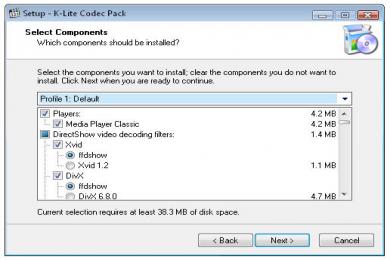 Screenshot K-Lite Codec Pack 64-bit