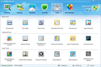 Screenshot Toolwiz Care