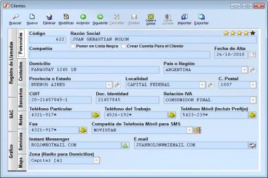 Screenshot SAT - Sistema de Gestión de Talleres