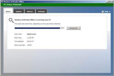 Screenshot Windows Defender Offline