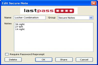 Screenshot LastPass