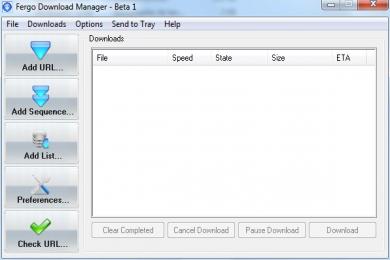 Captura Fergo Download Manager