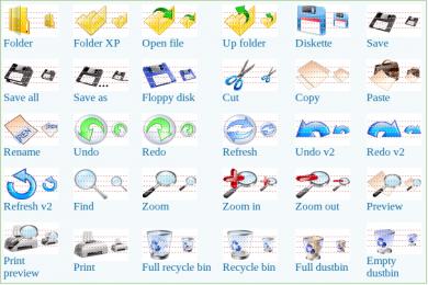 Screenshot Windows 8 Toolbar Icons