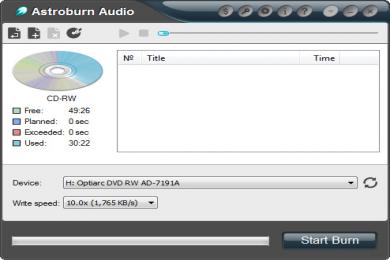 Screenshot Astroburn Audio