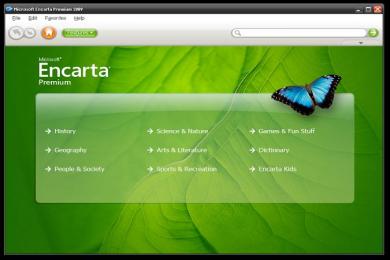 Screenshot Microsoft Encarta