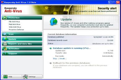 Screenshot Kaspersky Antivirus 2012