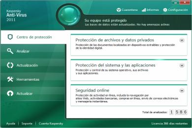 Captura Kaspersky Antivirus 2012