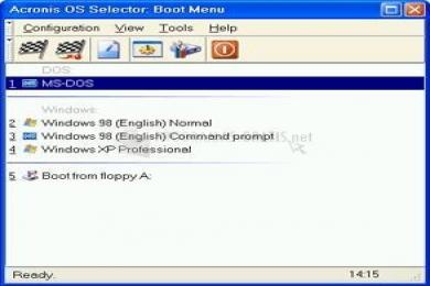 Captura Acronis OS Selector