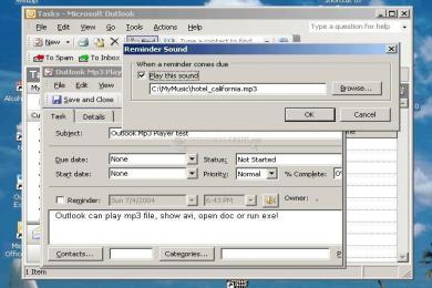 Captura Outlook MP3 Player