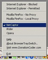 Captura Browser Tray Switch
