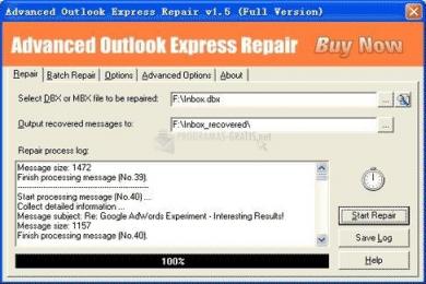 Captura Advanced Outlook Express Recovery
