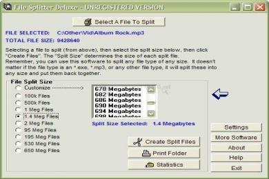 Captura File Splitter Deluxe