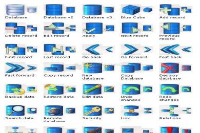 Captura Database Icon Set