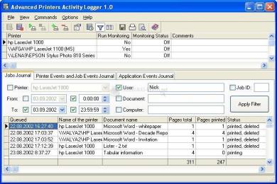 Captura Adv Printers Activity Logger