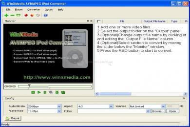 Captura Winxmedia AVI iPod Converter