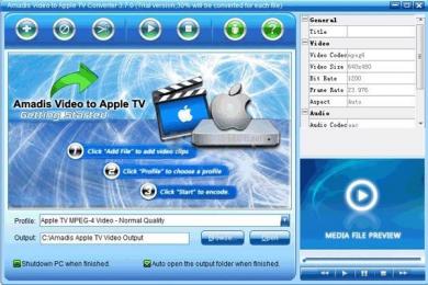 Captura Amadis Apple TV Video Converter