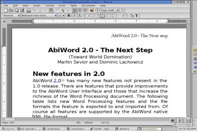 Screenshot AbiWord