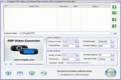 Captura Kingdia DVD to PSP Converter