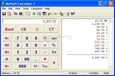Captura Moffsoft Calculator