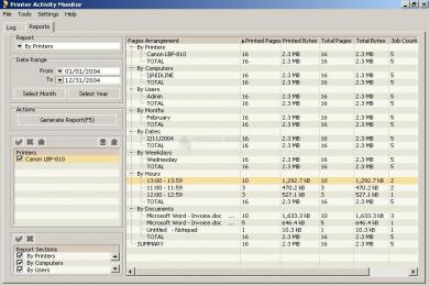 Captura Printer Activity Monitor