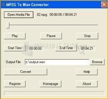 Captura MPEG To Wav Converter