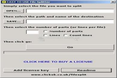 Captura Clickok File Splitter
