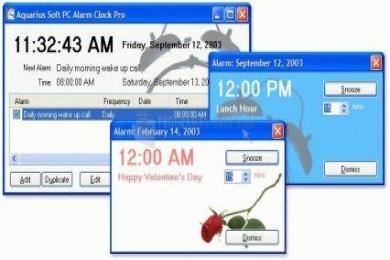 Captura Aquarius PC Alarm Clock Pro
