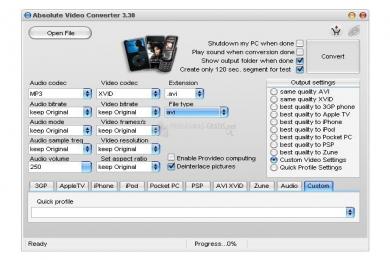 Captura FLV Absolute Video Converter