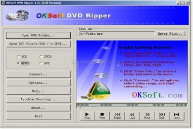 Captura OKSoft DVD Ripper